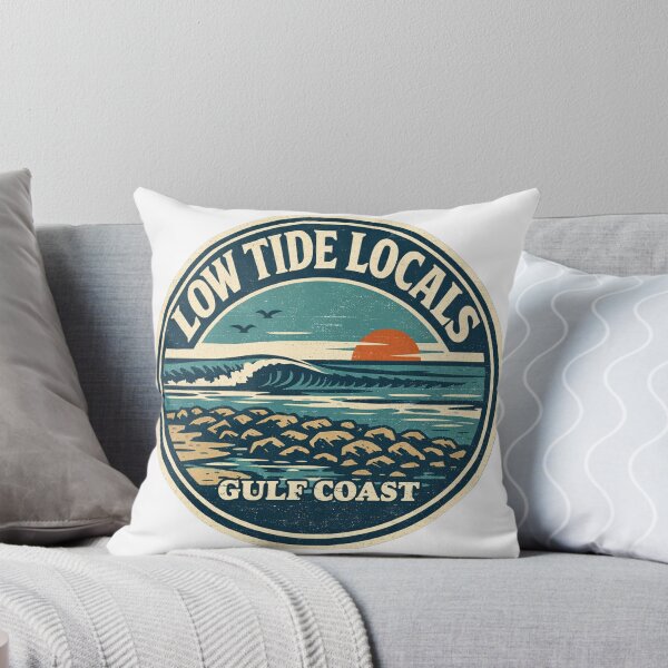 Item preview, Low Tide Locals Gulf Coast Sticker – Vintage Coastal Surf Badge Decal designed and sold by Fierce Wave Supply Co..