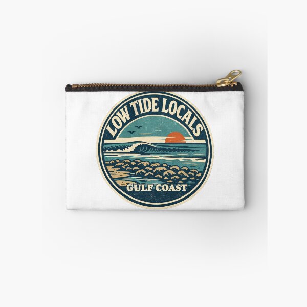 Item preview, Low Tide Locals Gulf Coast Sticker – Vintage Coastal Surf Badge Decal designed and sold by Fierce Wave Supply Co..