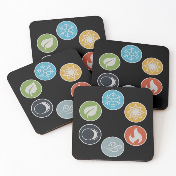 Item preview, Gloomhaven & Frosthaven Elemental Symbols Minimalist Icon Design and 6 Sticker Pack designed and sold by CardboardCotton.