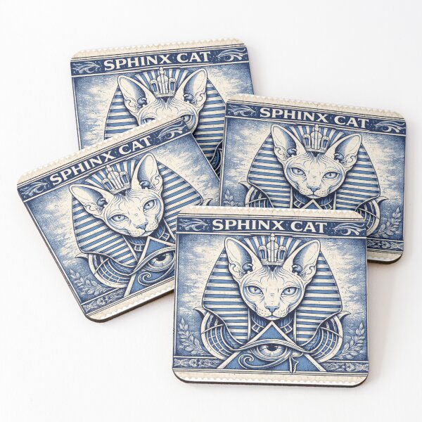 Item preview, Vintage Sphinx Cat: Ancient Egyptian Postage Stamp Art designed and sold by GulfSignature.