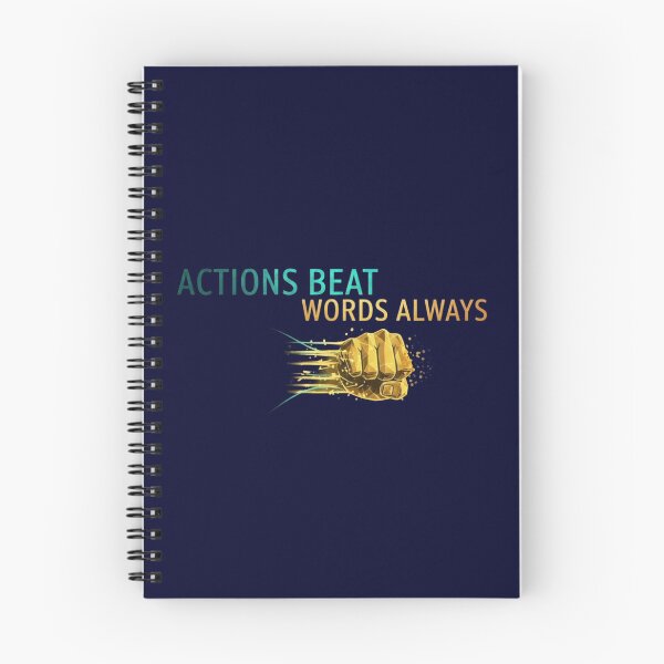 Item preview, Actions Beat Words Always Design | Discipline & Execution Motivation Quote designed and sold by SV-Creation.