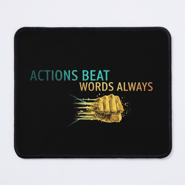 Item preview, Actions Beat Words Always Design | Discipline & Execution Motivation Quote designed and sold by SV-Creation.