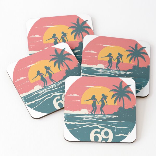 Item preview, Retro Summer 69 Beach Sunset females designed and sold by Souzian.
