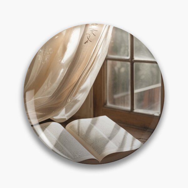 Item preview, Sunlit Open Book by Window – Light Academia Art Print designed and sold by semenol.