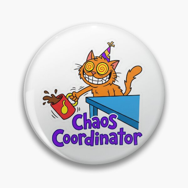 Item preview, Chaos coordinator cat sticker designed and sold by vatsal28.