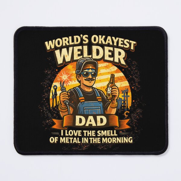Item preview, World’s Okayest Welder Dad – Funny Welding Shirt for Men Retro Gift designed and sold by HubCreates.