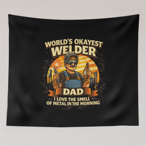 Item preview, World’s Okayest Welder Dad – Funny Welding Shirt for Men Retro Gift designed and sold by HubCreates.