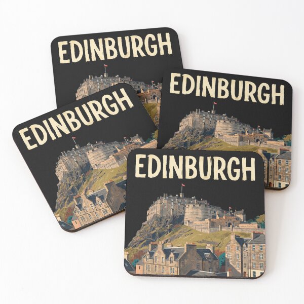 Item preview, Edinburgh Castle Vintage Travel Poster - Classic Scottish Landmark Art designed and sold by Loom on the Loch.