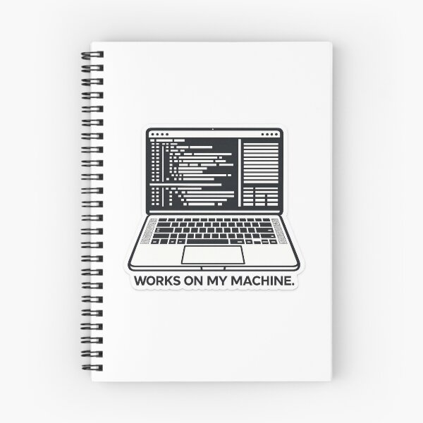 Artikelvorschau, Funktioniert auf meinem Rechner – Aufkleber mit minimalistischem Entwickler-Humor entworfen und verkauft von silentCommit.