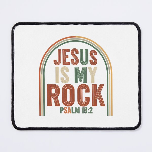 Item preview, Jesus Is My Rock Sticker – Psalm 18:2 Bible Verse – Neutral Christian Decal designed and sold by Illustrated Faith.