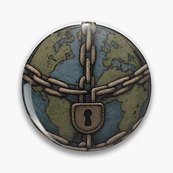 Item preview, Earth Locked in Chains – Symbolic Global Restriction Design designed and sold by darkan1.
