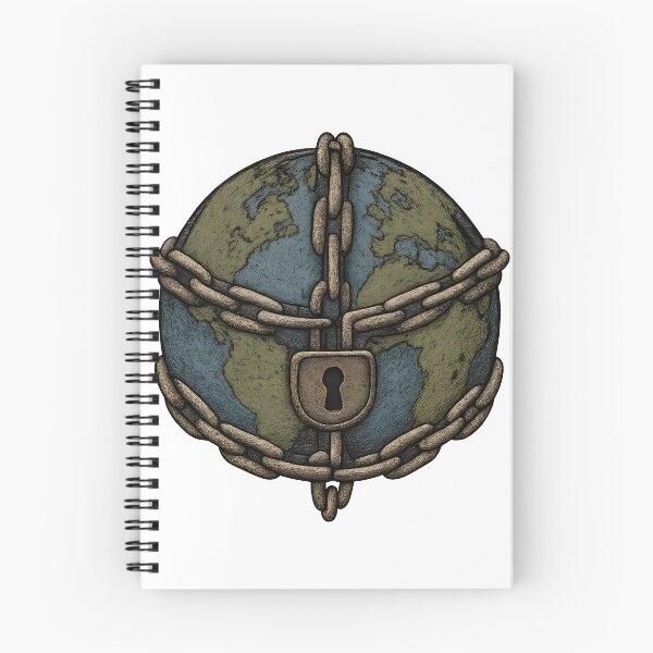 Item preview, Earth Locked in Chains – Symbolic Global Restriction Design designed and sold by darkan1.