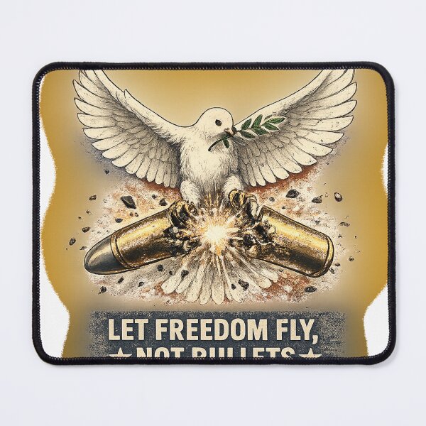 Item preview, Let Freedom Fly Not Bullets – Peace Dove Anti War Vintage Design designed and sold by Pepperoriginal.