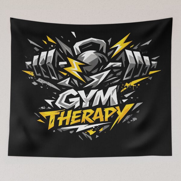 Item preview, Gym Therapy – Power Meets Mindset designed and sold by ForeverPrintsOK.