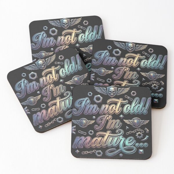 Item preview, I’m Not Old I’m Mature Funny Mechanic Skull Quote designed and sold by DPSz.
