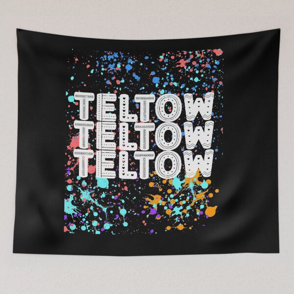 Item preview, Teltow Street Art Design – Retro Typography & Colorful Neon Splatter Look designed and sold by lang-popart.