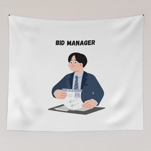 Item preview, Male Bid Manager Illustration – Proposal & Tendering Professional Gift designed and sold by winningbiz.