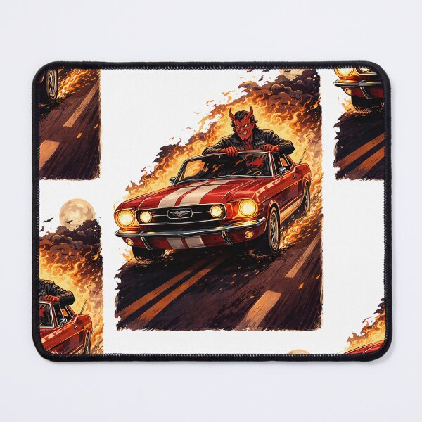 Item preview, 1960s Mustang being driven by a devil designed and sold by PIXEL POP DESIGNS - Beyond the Norm!.