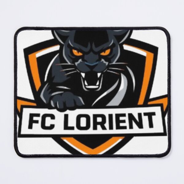 Item preview, FC Lorient Football Crest – Orange and Black Shield Design designed and sold by MystiColo.