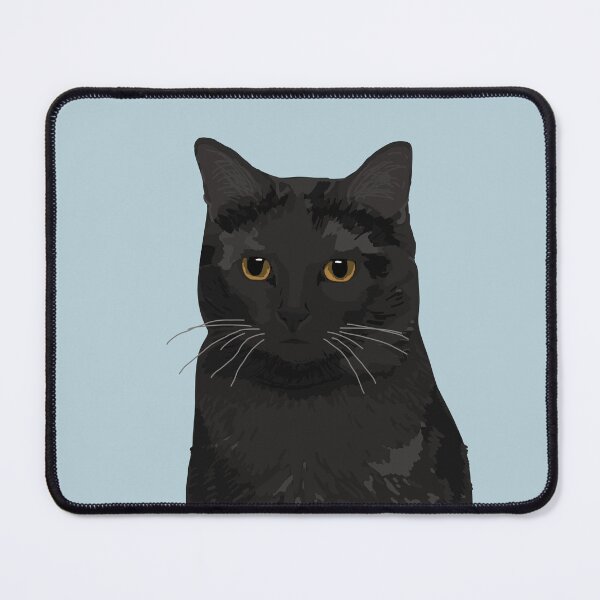Item preview, Black cat portrait designed and sold by helengarvey.