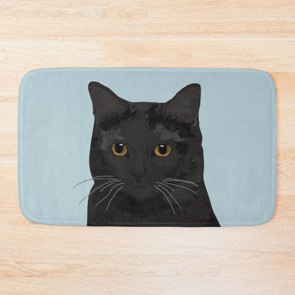 Item preview, Black cat portrait designed and sold by helengarvey.