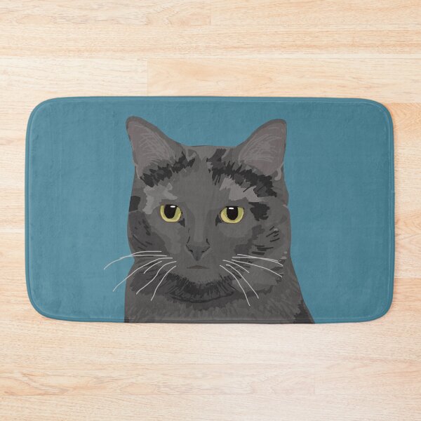 Item preview, Grey cat portrait designed and sold by helengarvey.