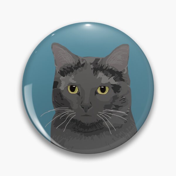 Item preview, Grey cat portrait designed and sold by helengarvey.