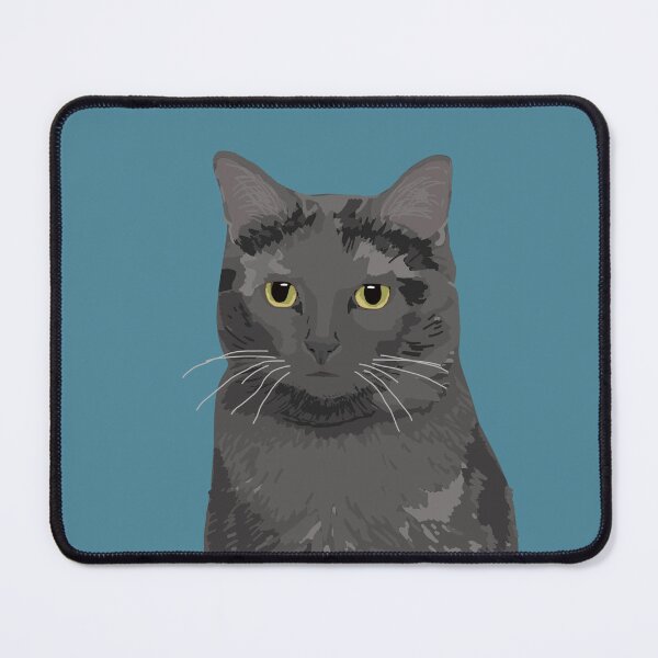 Item preview, Grey cat portrait designed and sold by helengarvey.