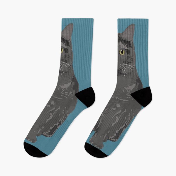 Item preview, Grey cat portrait designed and sold by helengarvey.