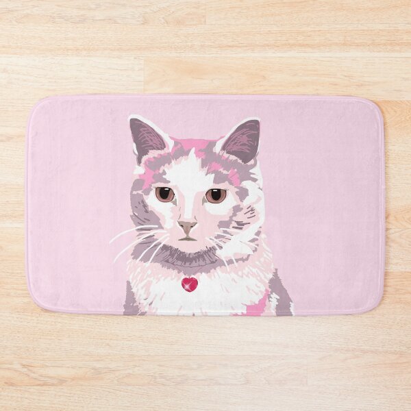 Item preview, Pink fancy cat portrait designed and sold by helengarvey.