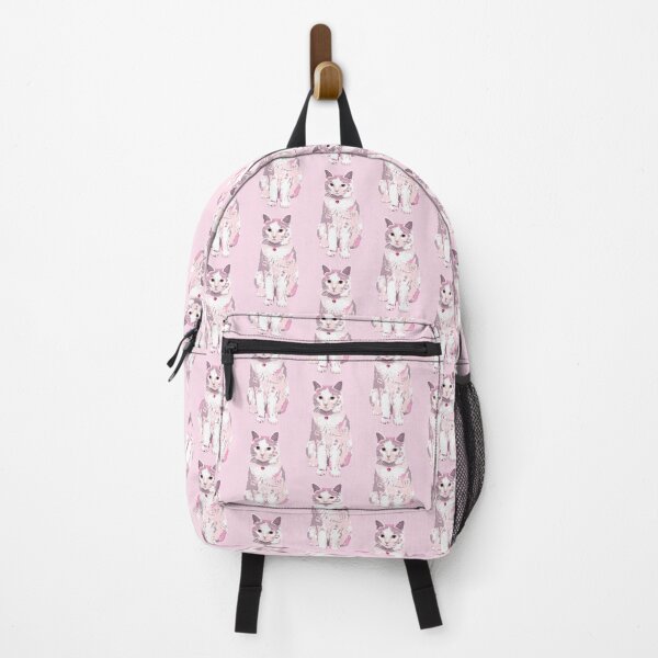 Item preview, Pink fancy cat portrait designed and sold by helengarvey.