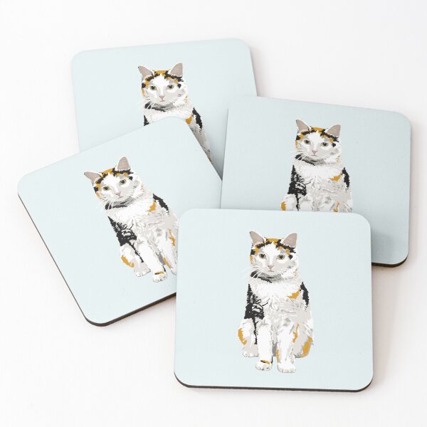 Item preview, Pensive calico tortoiseshell cat designed and sold by helengarvey.