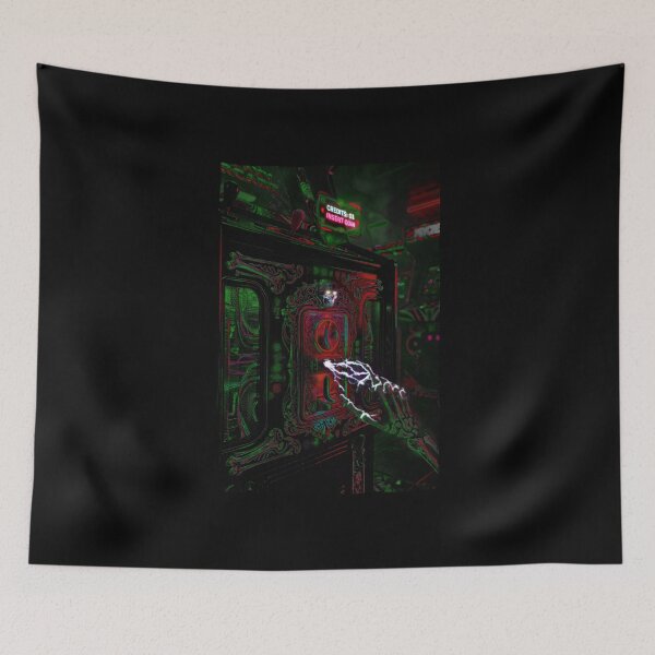 Item preview, Arcade Overdose - Skeleton Gamer Retro Gaming Cyberpunk Neon designed and sold by TOTO GUYANA.