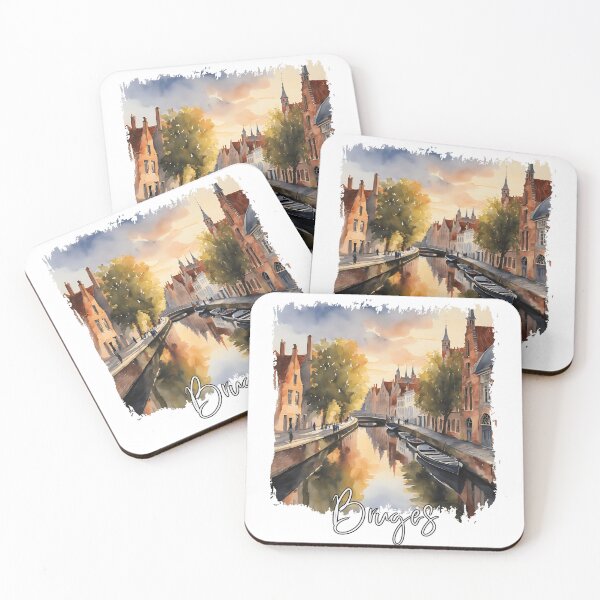 Item preview, Watercolor of Bruges, Bruges Belgium designed and sold by Dressyourflag.