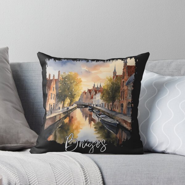 Item preview, Watercolor of Bruges, Bruges Belgium designed and sold by Dressyourflag.