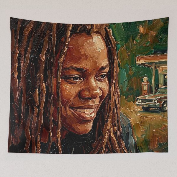 Item preview, Fast Car Soul – Tracy Chapman Expressive Oil Portrait designed and sold by Art's Diner.