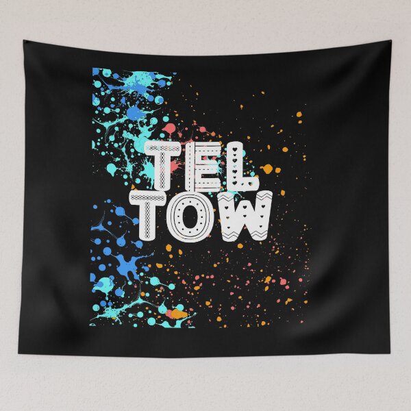 Item preview, Teltow Street Art Design – Retro Typography & Colorful Neon Splatter Look designed and sold by lang-popart.