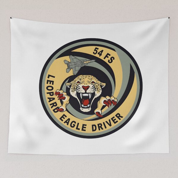 Item preview, 54th Fighter Squadron Leopard Eagle Driver Military Patch designed and sold by CharlieDesings.
