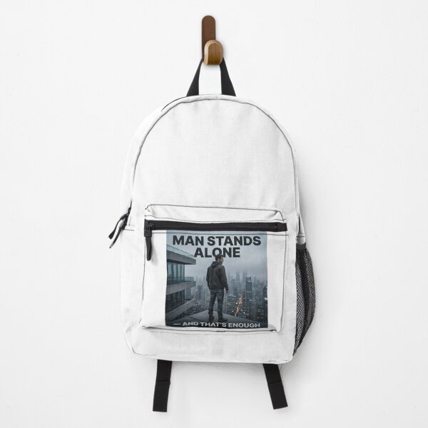 Item preview, Man Stands Alone And That Is Enough Urban Motivation Sticker designed and sold by Scro-Ciob-Shop.