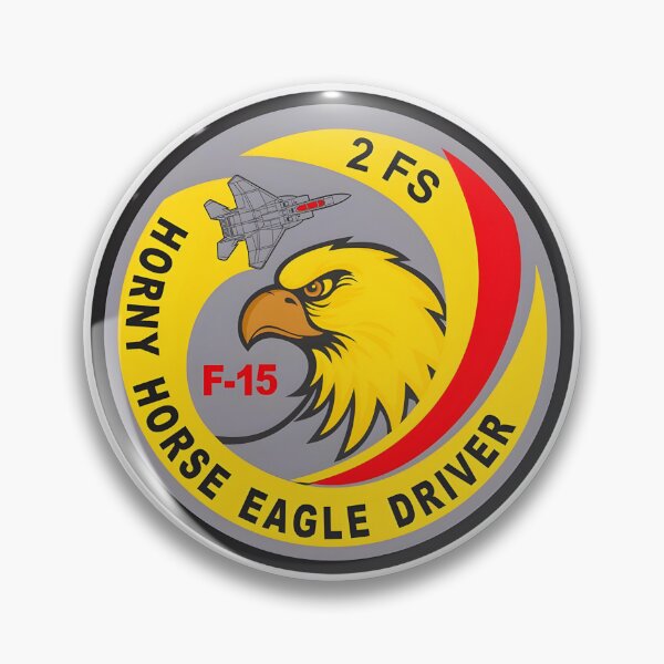 Artikelvorschau, Militäremblem des F-15-Fahrers der 2. Jagdstaffel (Eagle) entworfen und verkauft von CharlieDesings.
