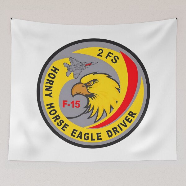 Artikelvorschau, Militäremblem des F-15-Fahrers der 2. Jagdstaffel (Eagle) entworfen und verkauft von CharlieDesings.