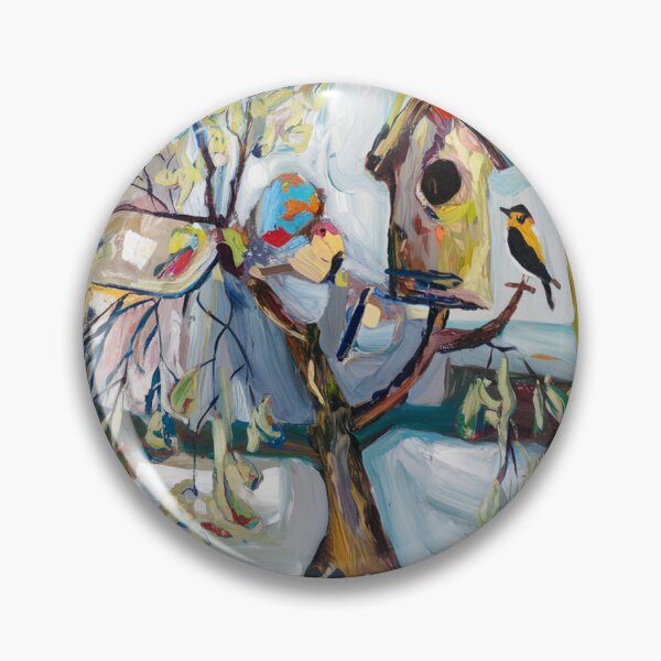Item preview, The birds have arrived,oil painting. designed and sold by elegantpaterns.
