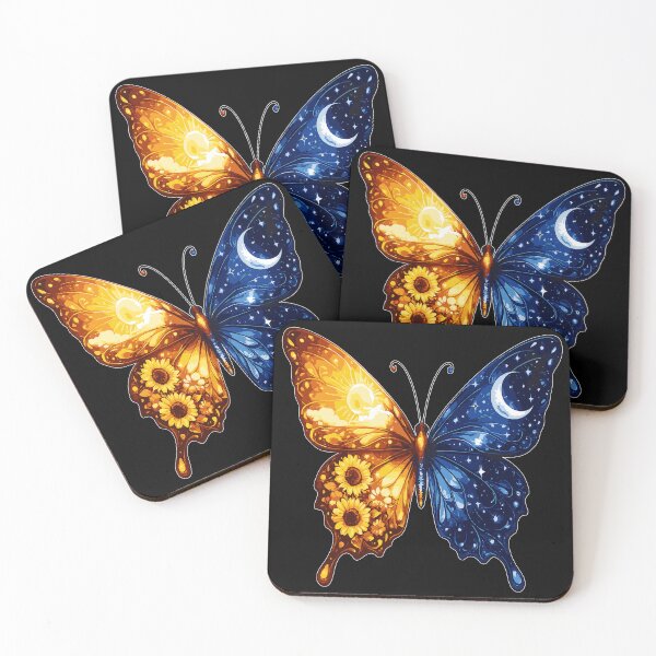 Item preview, Celestial Duality Butterfly - Sun and Moon Yin Yang Art designed and sold by AmazingEG.