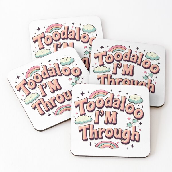 Item preview, Toodaloo I’m Through Funny Cute Quote T-Shirt | Sassy Kawaii Bunny Retro Graphic Sticker designed and sold by HOODYBUDSTYLES.