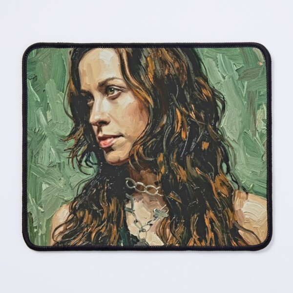 Item preview, Alternative Icon – Alanis Morissette Expressive Oil Portrait designed and sold by Art's Diner.