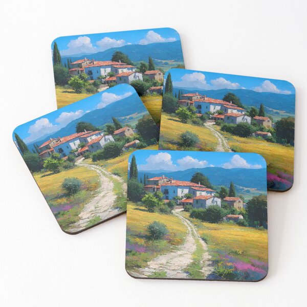 Item preview, Tuscan Hillside Village with Winding Path Oil Style designed and sold by daila70.