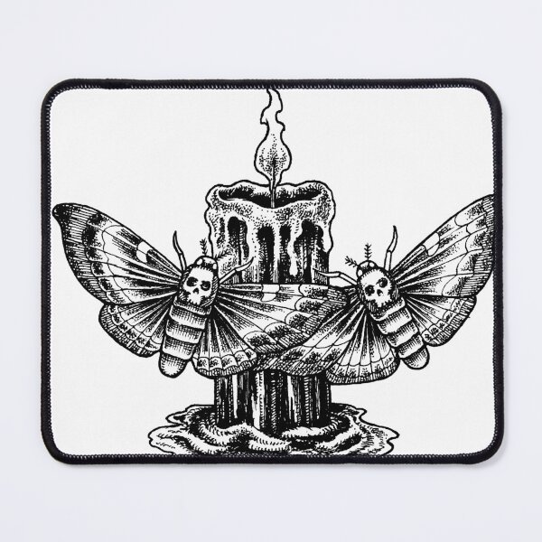 Item preview, Death's Head Hawk Moth and Candle designed and sold by fadhilfahrianto.