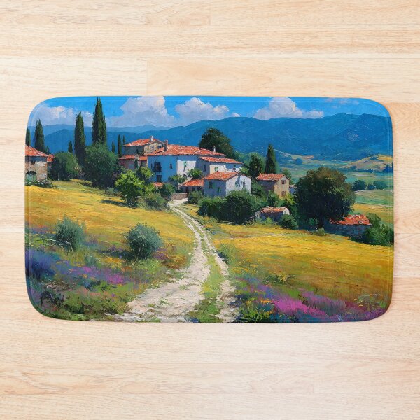 Item preview, Tuscan Hillside Village with Winding Path Oil Style designed and sold by daila70.