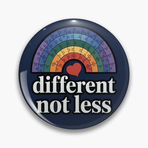 Item preview, Different Not Less Autism Rainbow Puzzle Piece | Neurodiversity Acceptance Heart Gift designed and sold by Cute & Sassy Custom Gifting Boutiques.