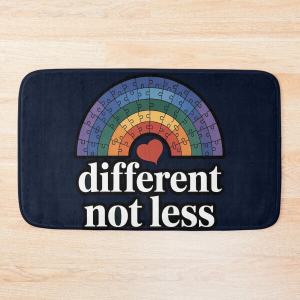 Item preview, Different Not Less Autism Rainbow Puzzle Piece | Neurodiversity Acceptance Heart Gift designed and sold by tamdevo1.